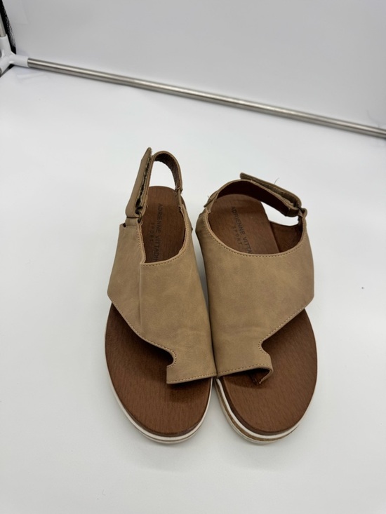 Adrienne Vittadini Shoes - Adrienne Vittadini Beige/Tan Open-Toe Slingback Sandals
